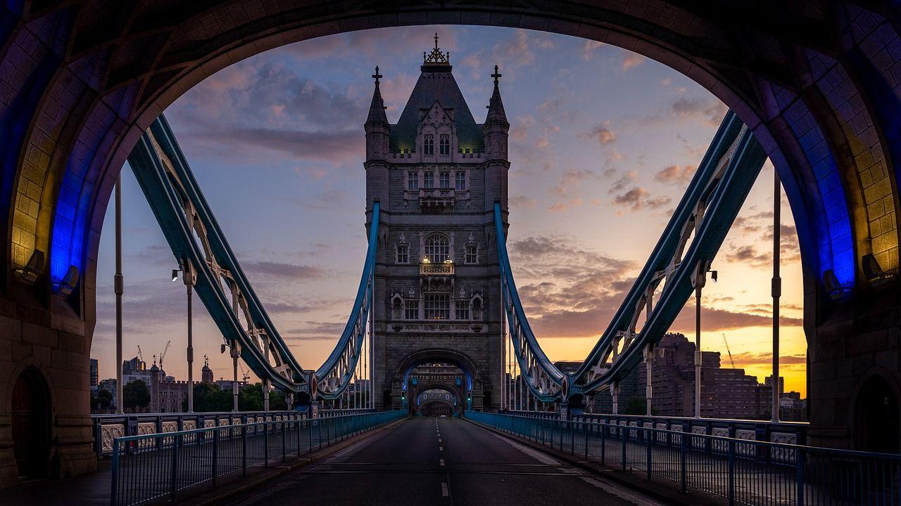 London Tower Bridge in evening